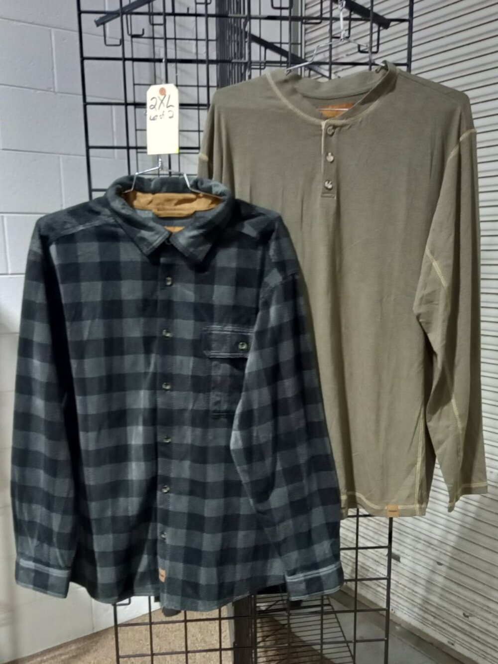 Men's Long Sleeve Fleece Shirt + Long Sleeve Flex Henley | 2XL